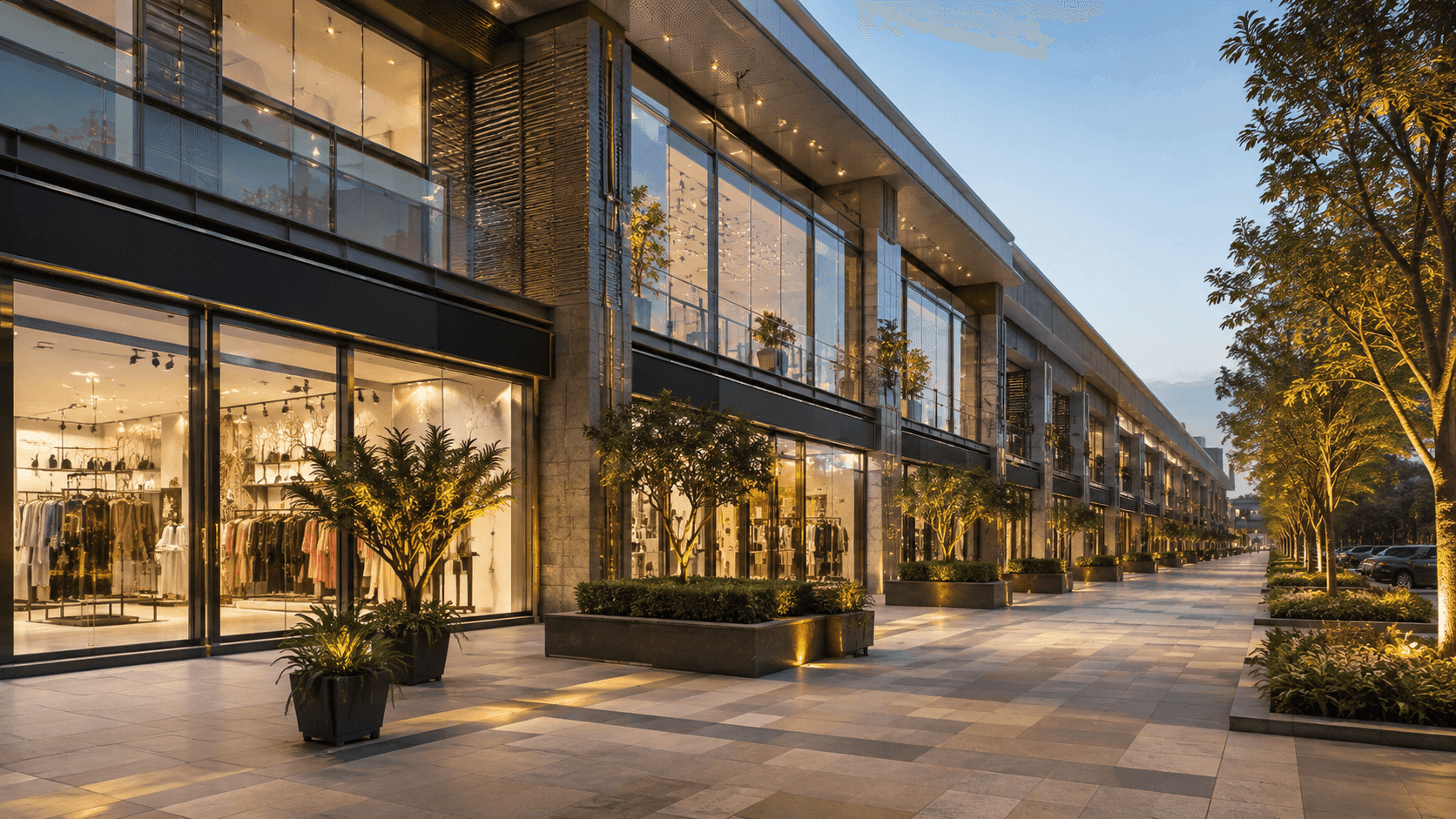 Street-facing and mixed-use retail shops